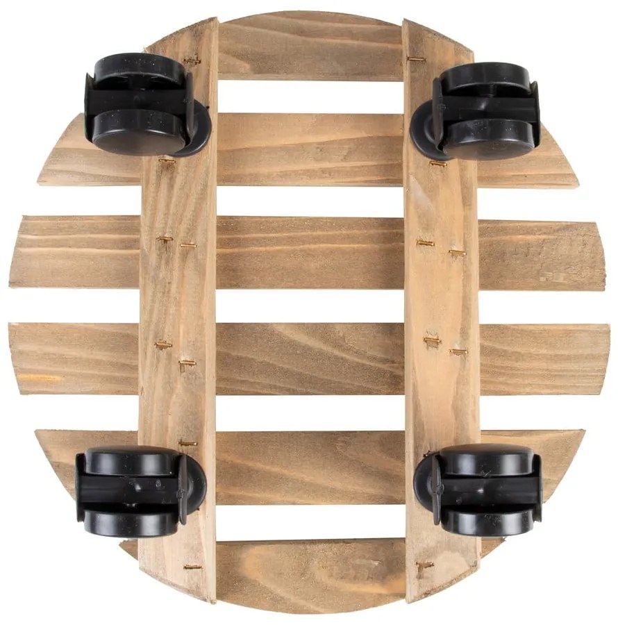 Drevený pojazdný podstavec pod kvetináč ø 29 cm (výška 8 cm) Indoor &amp; Outdoor – Esschert Design