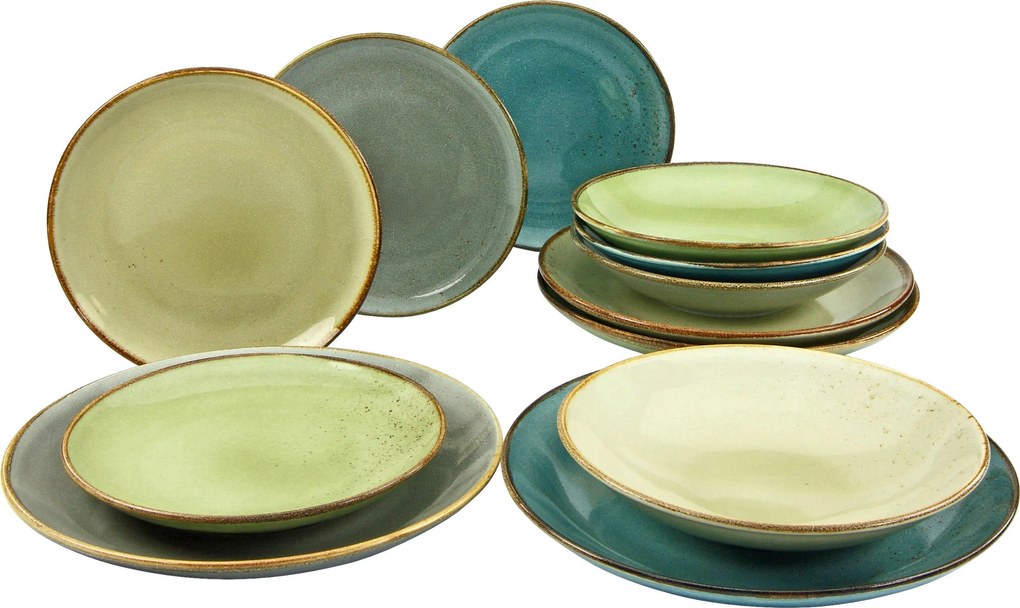 XXXLutz KOMBINOVANÝ SERVIS NATURE COLLECTION BUNT 12-dielne Creatable - Online Only bytové doplnky - 007768092902