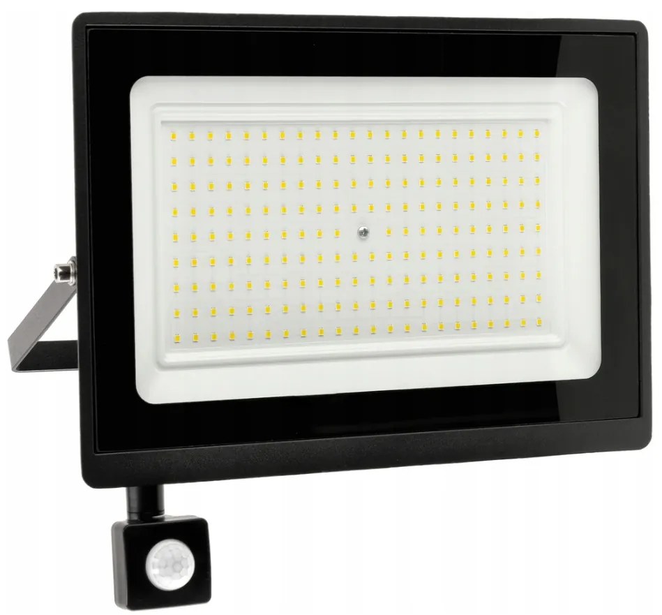 BERGE LED reflektor IP65 - 150W - 13500lm s pohybovým a súmrakovým senzorom - studená biela