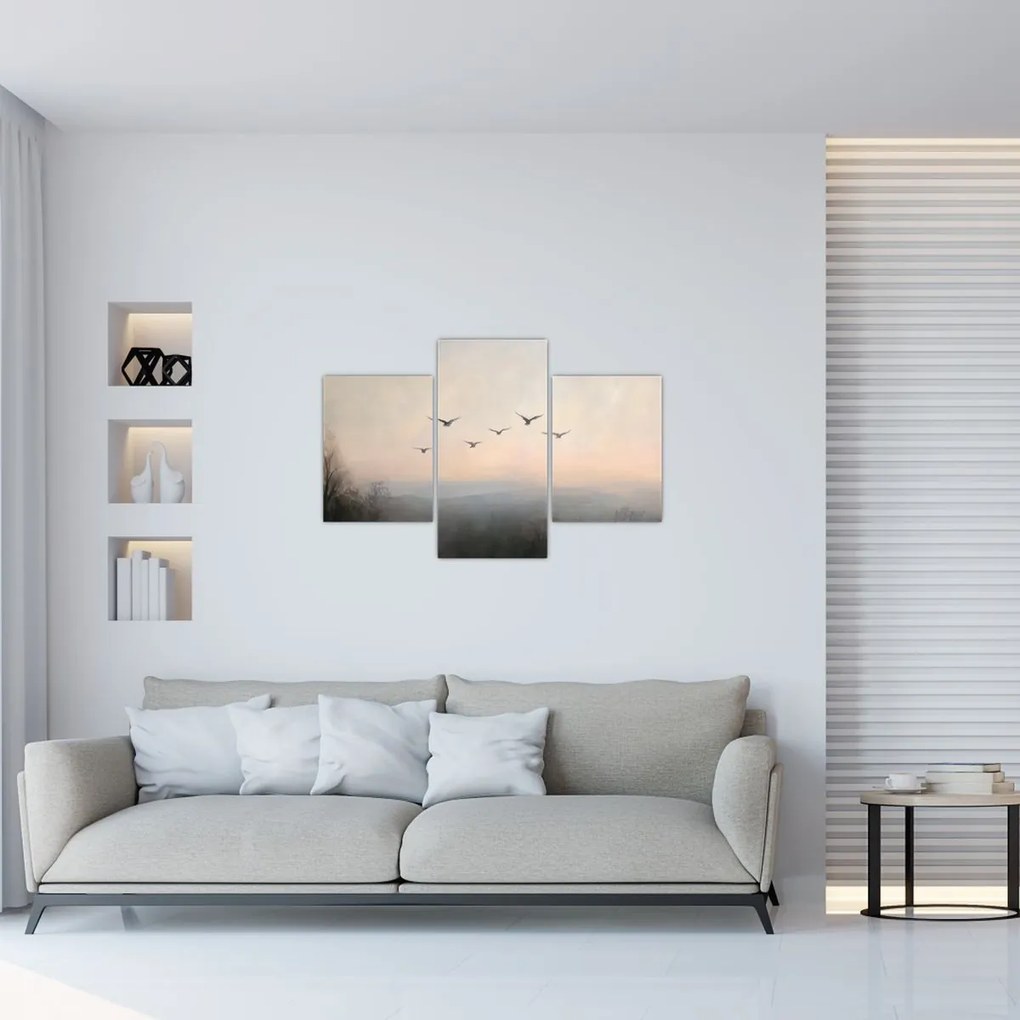 Obraz - Hejno vtákov (90x60 cm)