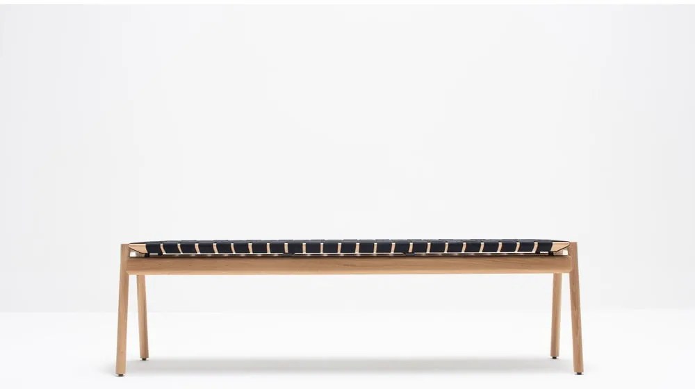 Čierna/v prírodnej farbe lavica Klupa - Gazzda