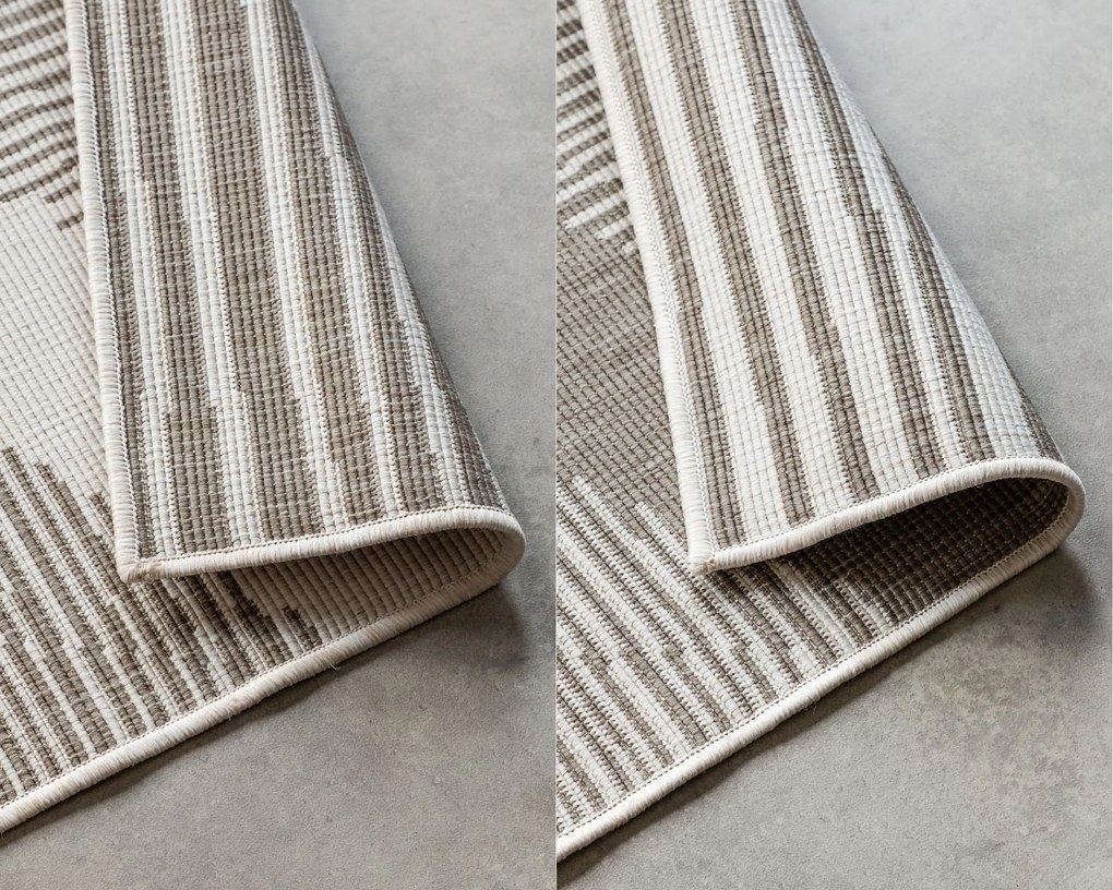 Kusový koberec Gemini 106016 Linen z kolekcie Elle – na von aj na doma, 120x170, béžová, chodba / predsieň, ELLE Decoration