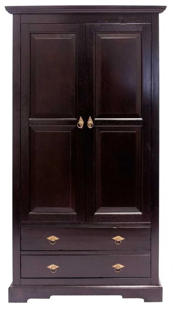 Starožitná čierna Vitrína SAMBA 98 × 44 × 183,5 cm 98 × 44 × 183,5 cm / vnútorná veľkosť zásuviek – 67 × 31,2 × 14,5 cm, veľkosť priehradiek – 80 × 36 SIT MÖBEL