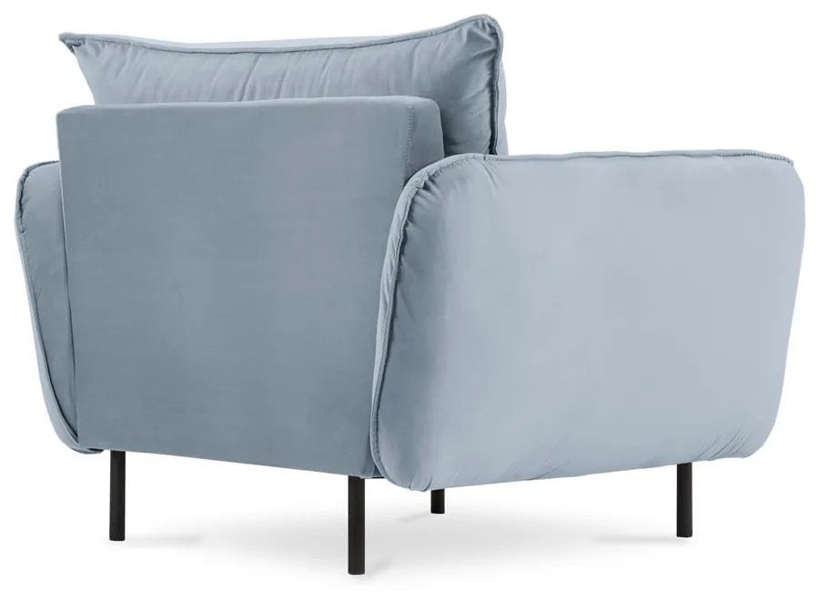 Svetlomodré zamatové kreslo Vienna – Cosmopolitan Design