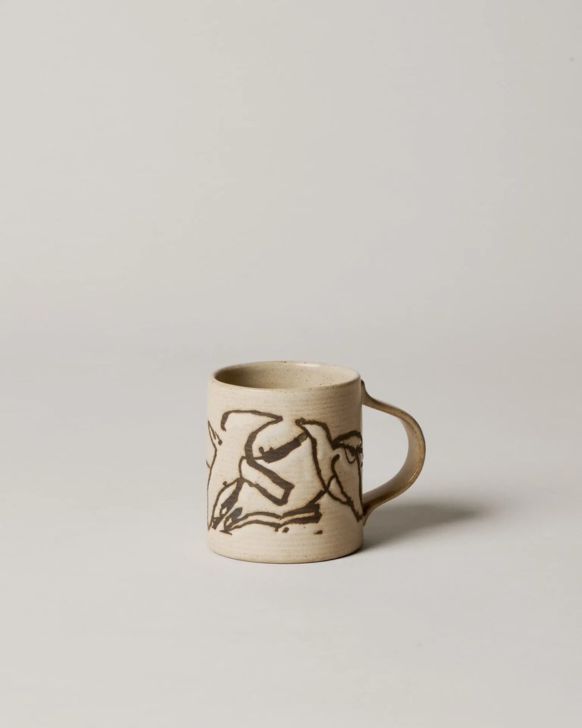 Ferm Living Kameninový hrnček Vuelo Cream 300 ml