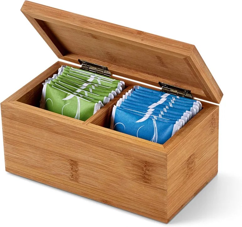 ČistéDrevo Bambusová krabička s azorským čajom (2 priehradky)