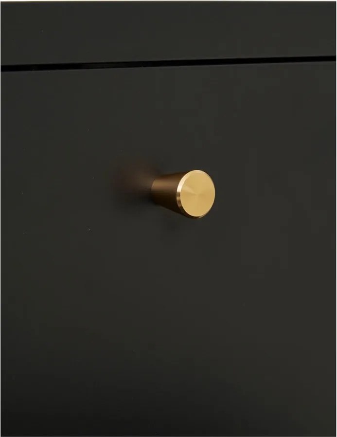 Čierny kovový nočný stolík Dalby – House Nordic