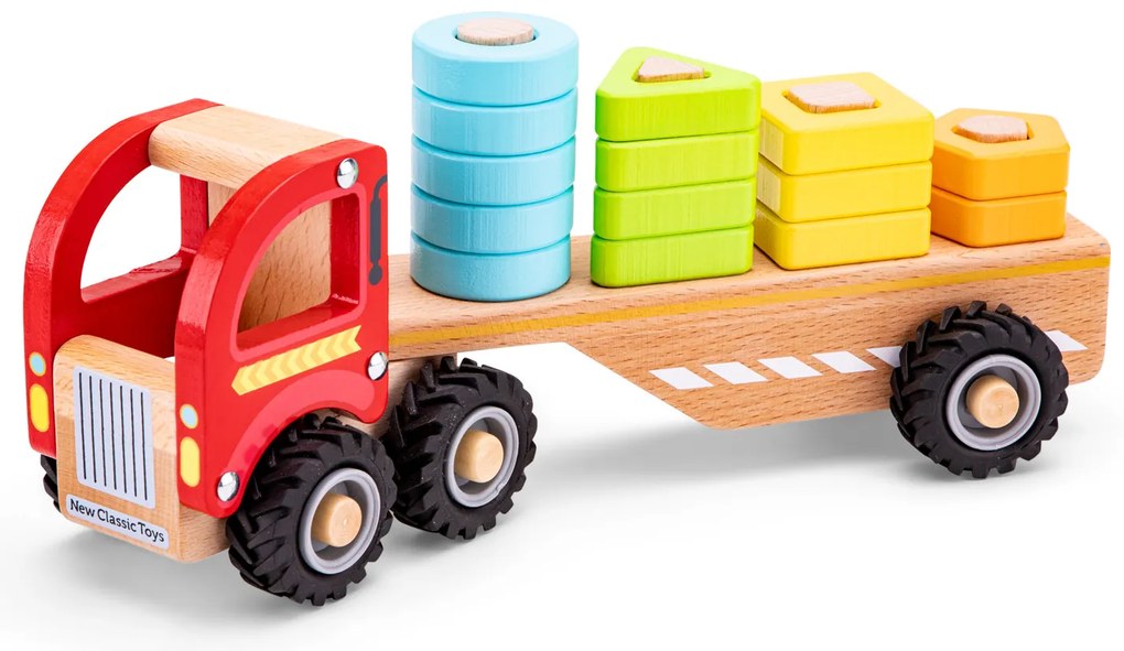 Drevený triediaci a stohovací kamión