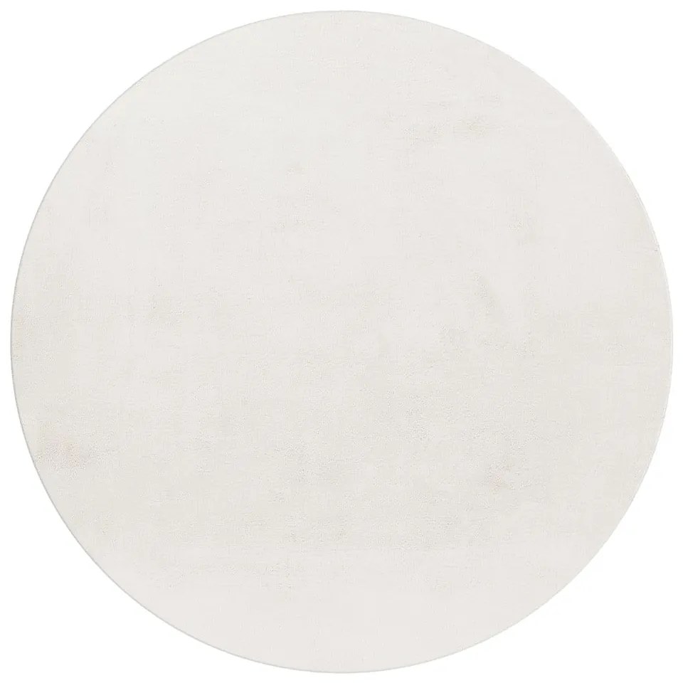 Krémový prateľný okrúhly koberec ø 120 cm Pouffy – Ayyildiz Carpets