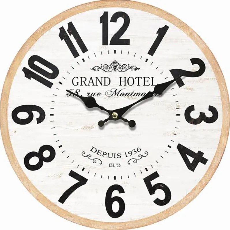 Hodiny nástenné 34cm GRAND HOTEL