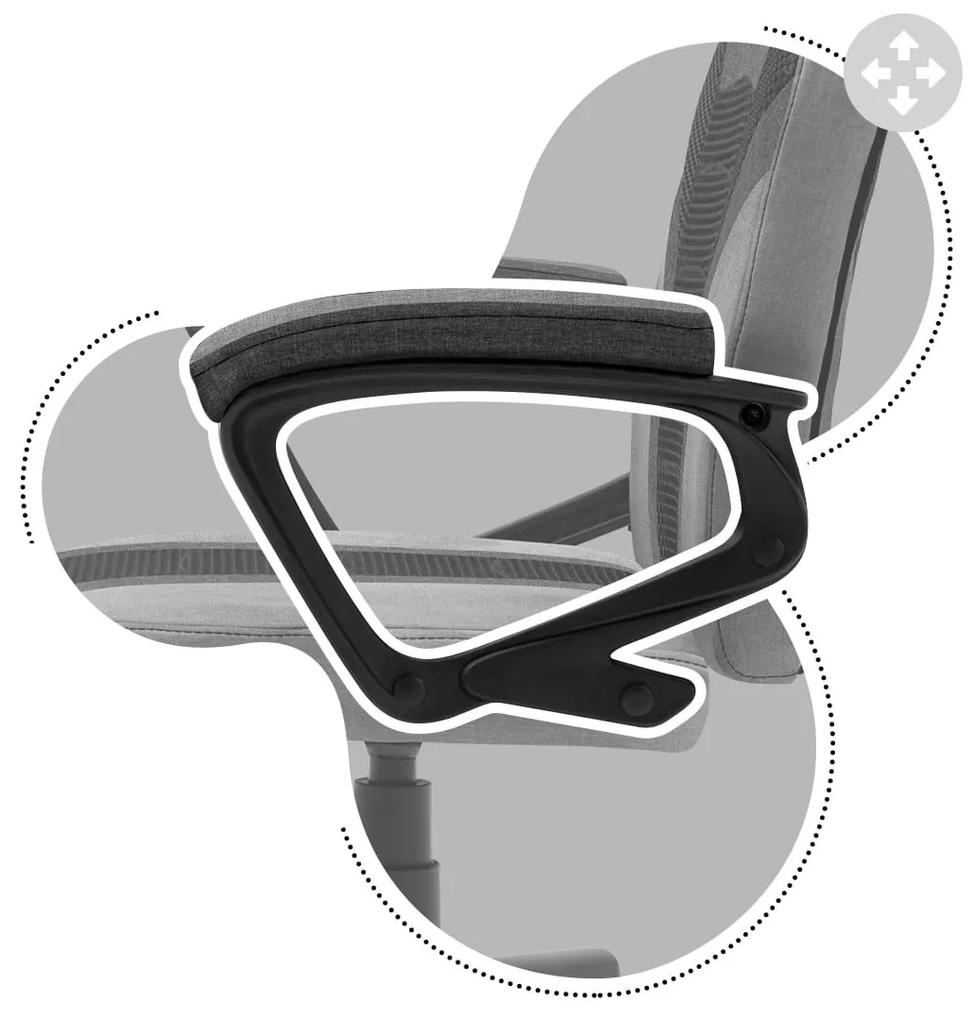 Ergonomické detské herné kreslo v čierno sivej farbe