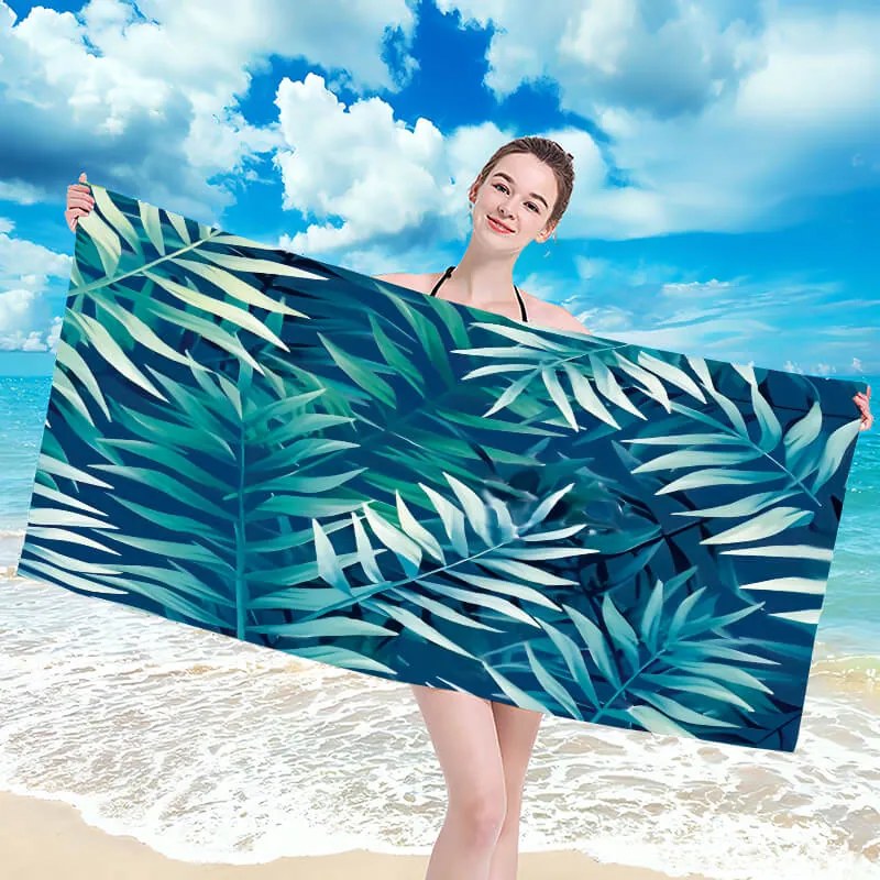 Plážová osuška BORNEO 100x180 cm tmavo modrá, 100% mikrovlákno