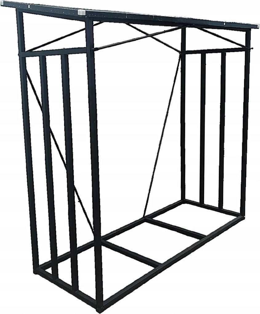 CH Kovový stojan na drevo so strechou II