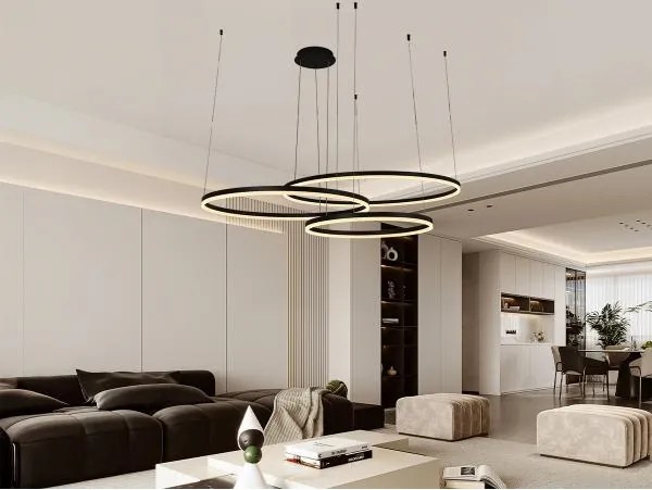 LED Stmievateľný luster na lanku LED/170W/230V 3000-6500K + diaľkové ovládanie