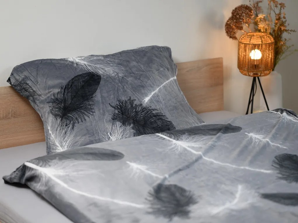 Mikroplyšové obliečky VELSOFT sivé Rozmer obliečky: 70 x 90 cm | 140 x 200 cm
