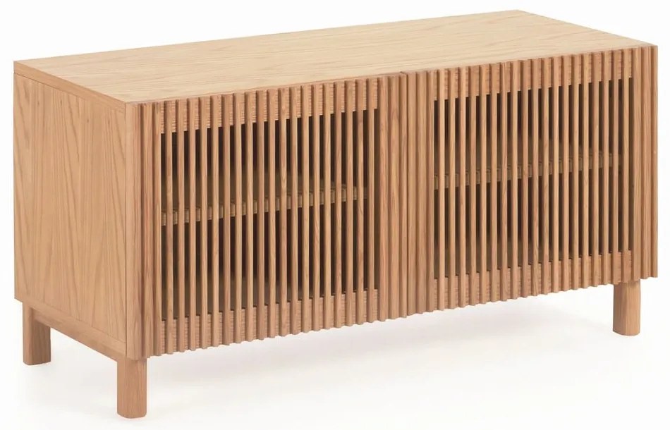 Skrinka na topánky v dekore duba s lavicou v prírodnej farbe Beyla – Kave Home