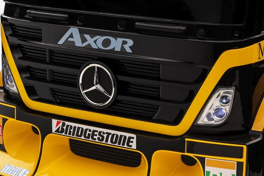 LEAN CARS Elektrické autíčko Mercedes s návesom XMX622B, LCD, žlté