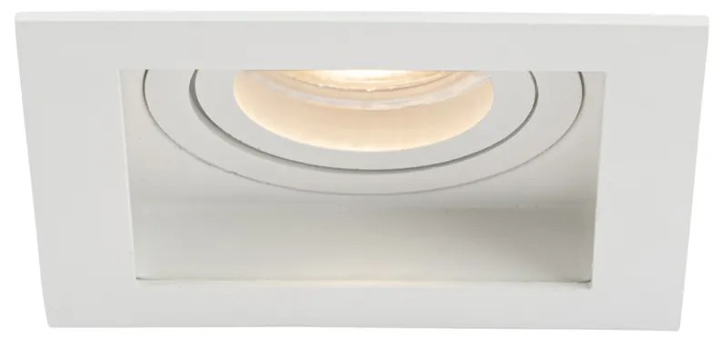 Sada 6 ks Moderné zápustné bodové svietidlo biele nastaviteľné - Carree