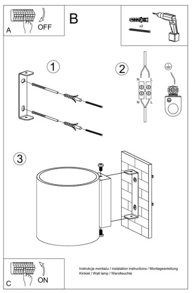 Sollux SL.0211 - Nástenné svietidlo VICI 1xG9/40W/230V sklo/biela