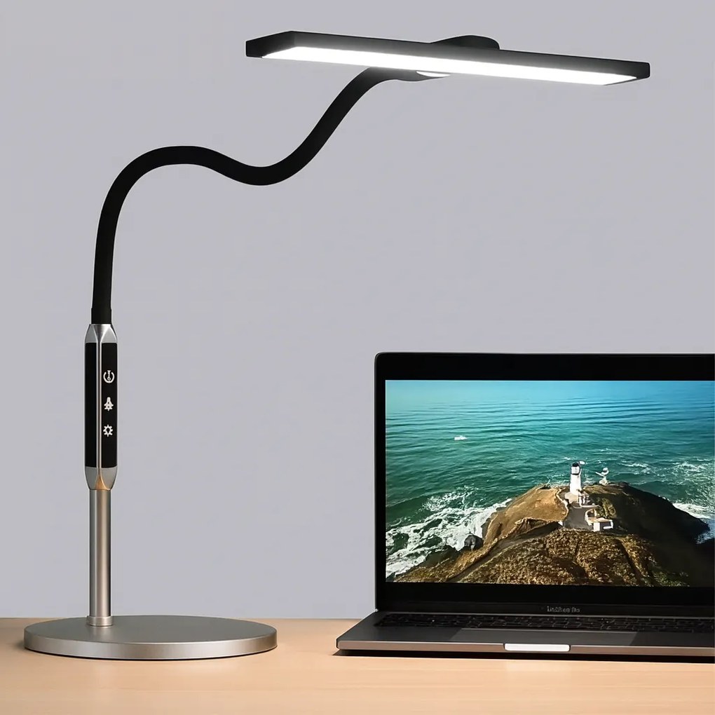 Stolná LED lampa LUCIO, základňa, diaľkový ovládač