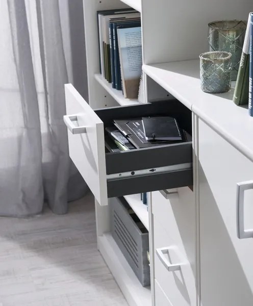 Úzká komoda Mega 139, biela