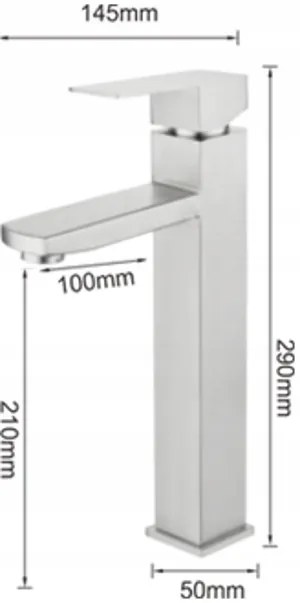 Umývadlová batéria MEXEN EMMA - chróm MAT - vysoká, 71910-00