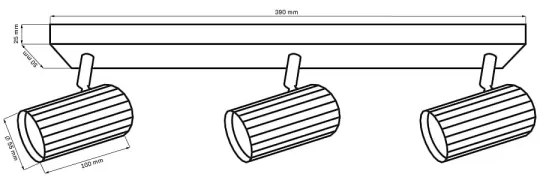 Bodové svietidlo NICEA 3xGU10/10W/230V biela