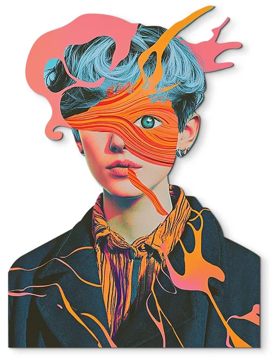 drevko | Obraz Maska emócií 60 x 44 cm