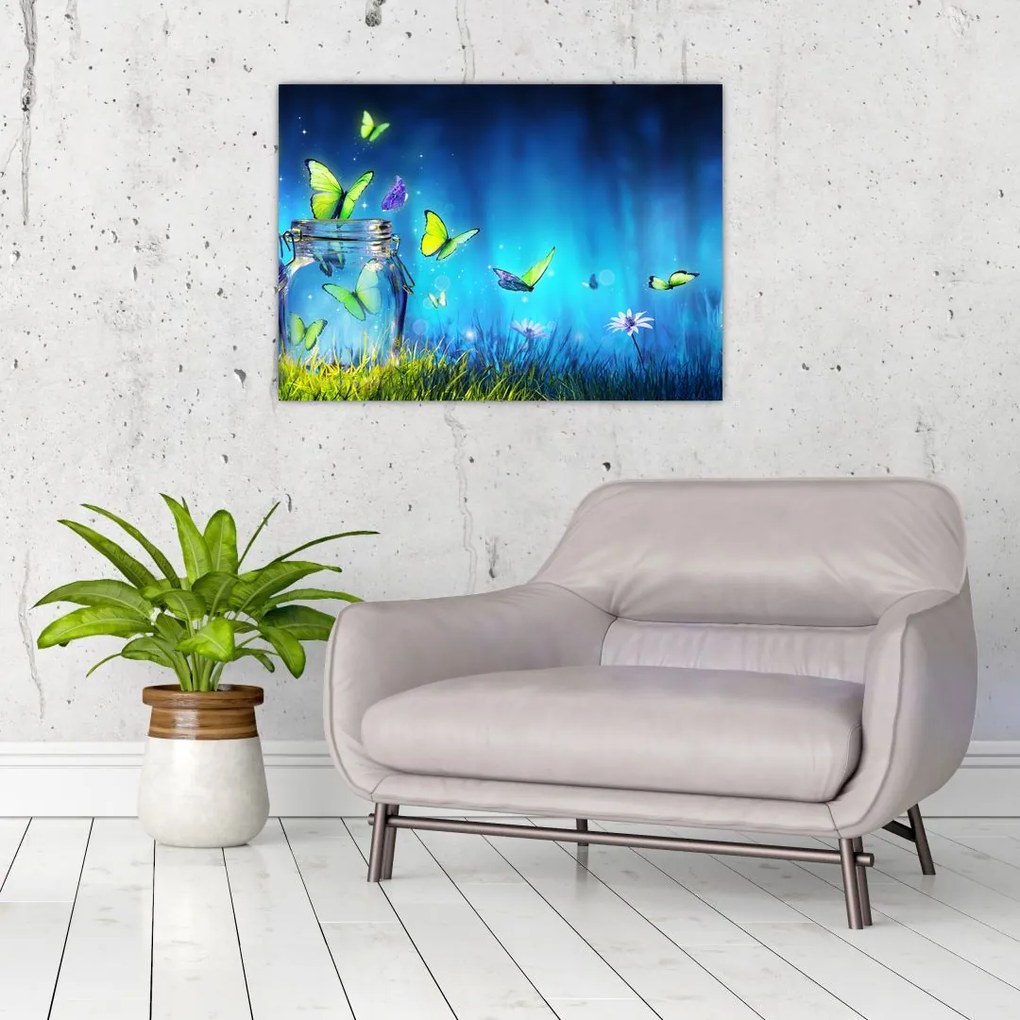 Sklenený obraz - Voľnosť (70x50 cm)