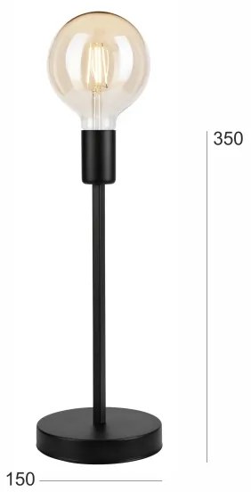 Stolná lampa ASTRID 1xE27/60W/230V matná čierna