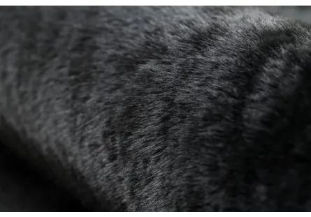 Sammer Čierny koberec shaggy v rôznych rozmeroch C319 120 x 160 cm