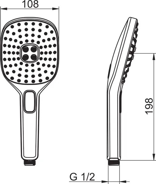 Hansa Sprchová ružica HANSAACTIVEJET STYLE 3-polohová 84330200