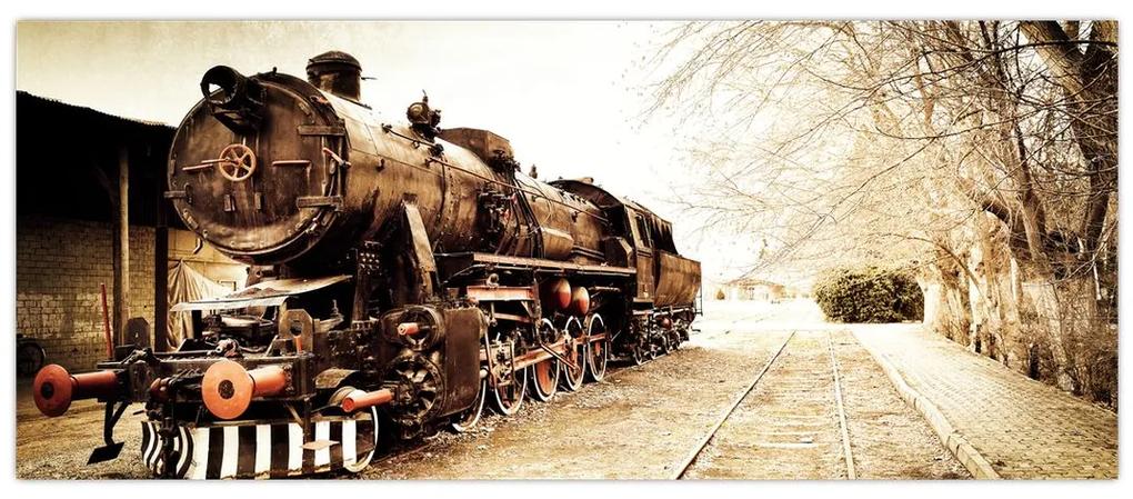 Obraz - Historická lokomotíva (120x50 cm)