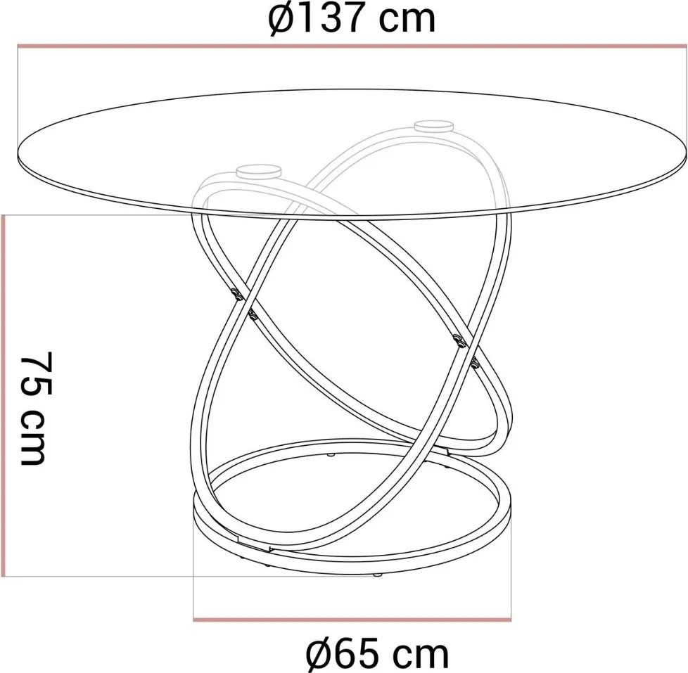 JEDÁLENSKÝ SET STÔL LEONE  ZLATÝ LESK + SKLO + 4 x STOLIČKA