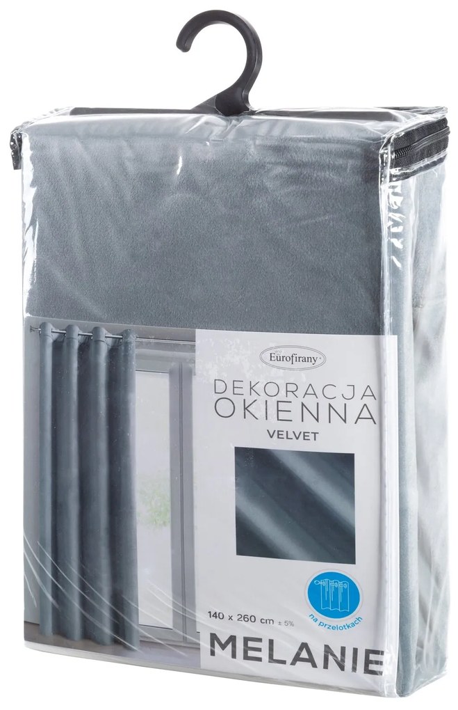 ZATEMŇOVACÍ ZÁVES NA KRÚŽKOCH MELANIE 140X260 CM STRIEBORNÁ