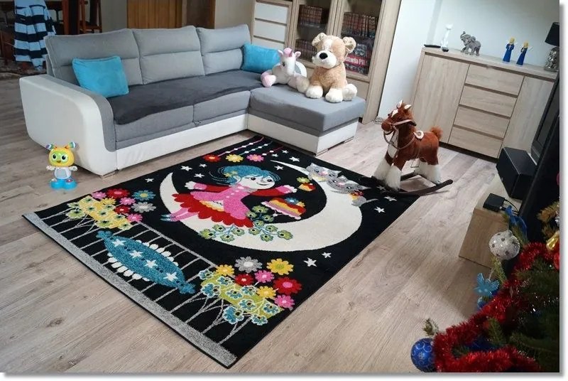 Dekorstudio Detský koberec KIDS - Víla s mesiačikom Rozmer koberca: 200x290cm