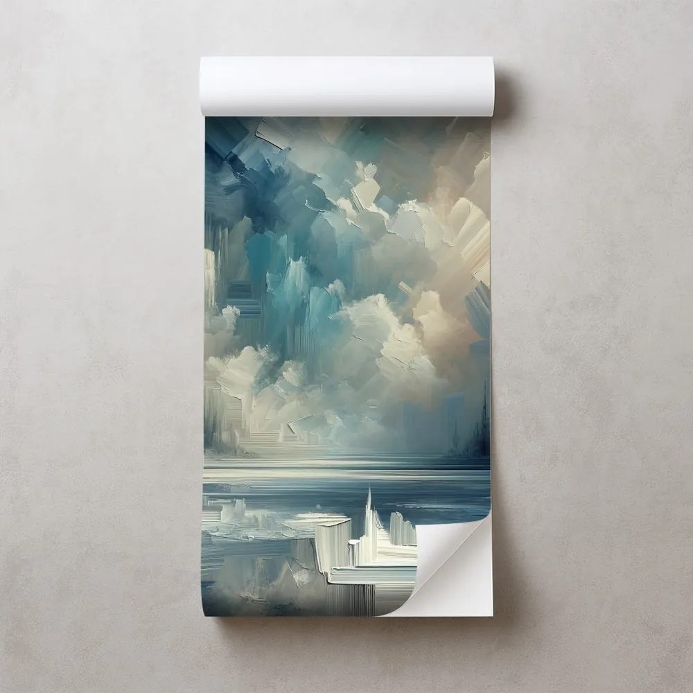 Samolepiaca tapeta impresionistická zimná krajina