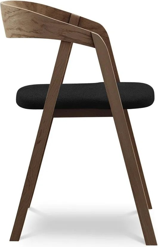 Čierne jedálenské kreslo z masívneho dreva Erika – Makamii