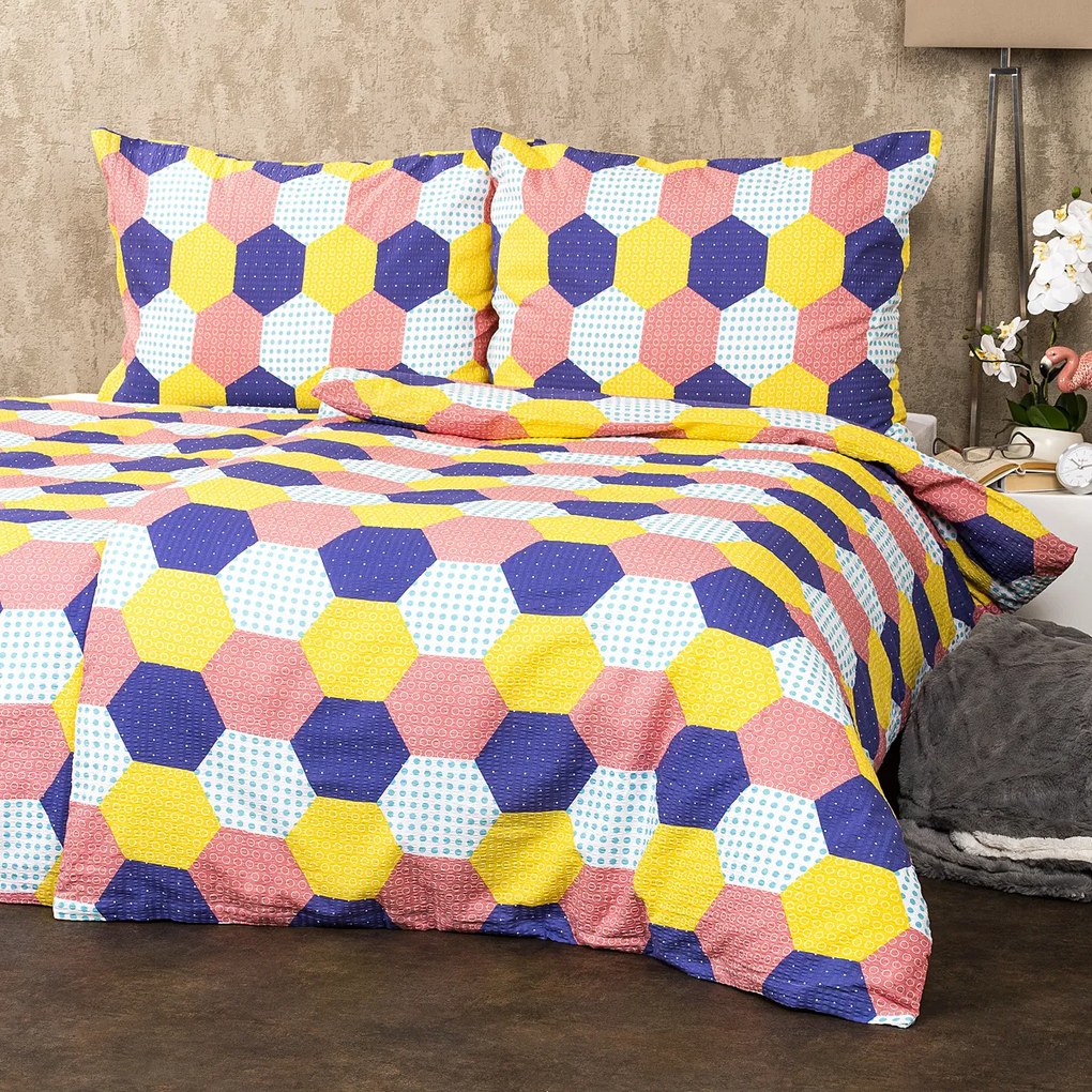 4Home Krepové obliečky Patchwork pastel