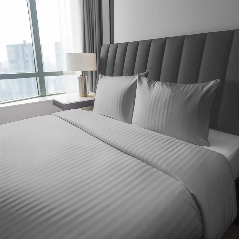 INTERMEDIC SK Luxusná damašková obliečka svetlo sivá 140x200/70x80 cm