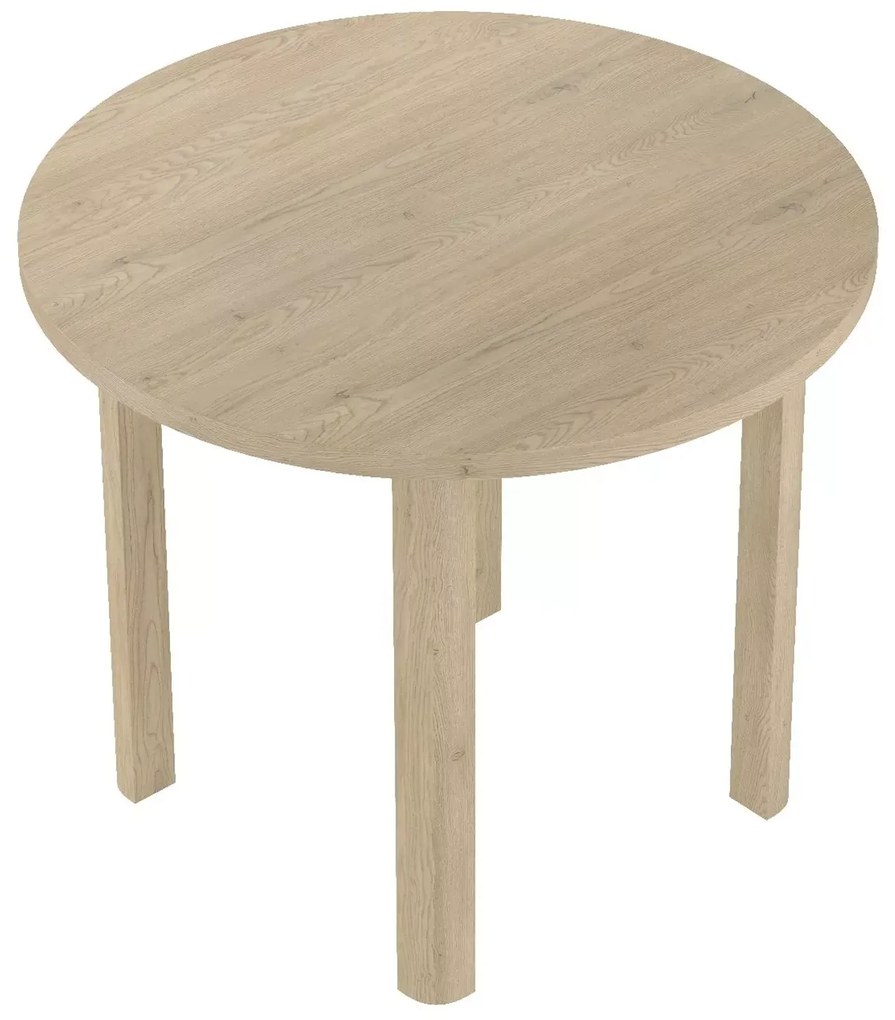 Okrúhly jedálenský stôl ADAM 80x80 cm, dekor dub Cremona Torro