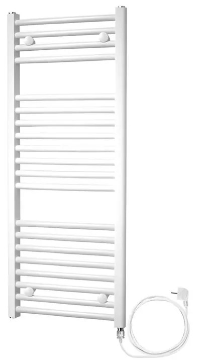 Mereo, Vykurovací rebrík rovný 600x1850 mm, biely, elektrický, MER-MT14E