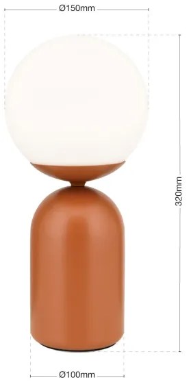 Orion LA 4-1223/1 - Stolná lampa STANLEY 1xE14/25W/230V keramika/hnedá