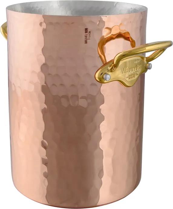 MAUVIEL Medená tepaná nádoba na víno s bronzovými uchami Ø 20 cm