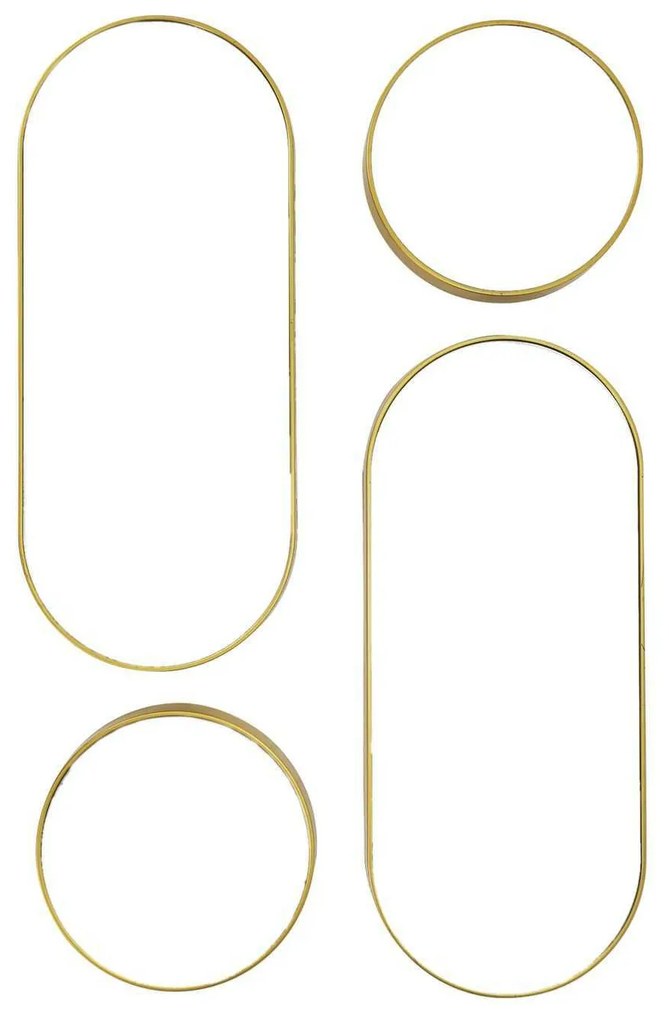 Zrkadlo Lunea, zlaté, sada 4ks