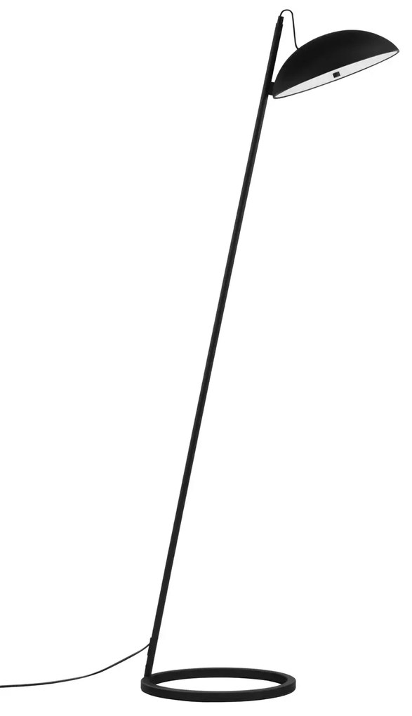 Dizajnová stojaca lampa Flute čierna