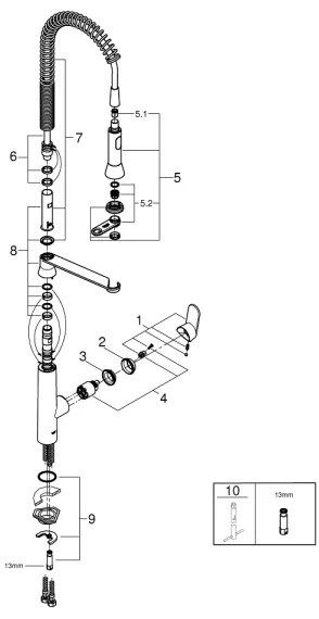 GROHE 32950000 - Drezová batéria K7 lesklý chróm