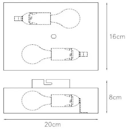 Lucide 12222/02/30 - Nástenné svietidlo OVALIS 2xE14/9W/230V