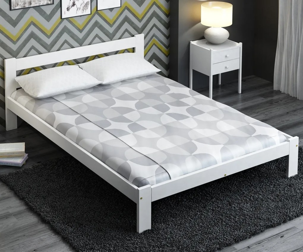 Posteľ borovica Akio VitBed 80x200cm biela | AMI Nábytok