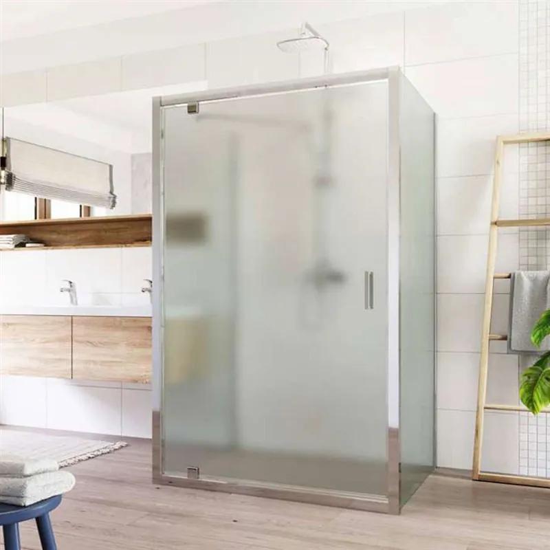 Mereo Lima, sprchovací kút 900x900 cm, štvorec,pivotové dvere, 2x bočná stena, chróm ALU, sklo Point 6mm, MER-CK86822K